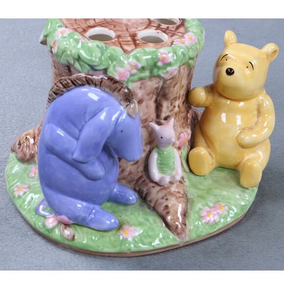 Disney Winnie the Pooh Ceramic Flower Frog Holder Pooh Eeyore Piglet Figurine - Picture 6 of 10